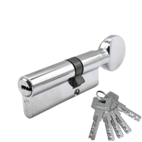 Механизм цилиндровый  ZС90 (40Cx50) СР 5 ключей (хром)