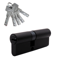 Механизм цилиндровый  Z80 (35x45) BL 5 ключей (черный)