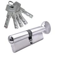 Механизм цилиндровый  ZС90 (50Cx40) СР 5 ключей (хром)