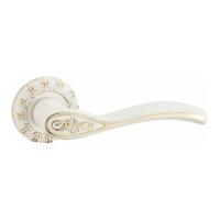 Ручки дверные V85WG (белый/ золото)