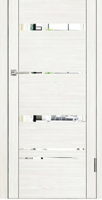 Дверь межкомнатная UniLine 30027 экошпон капучино велюр глухая 600x2000 Белый