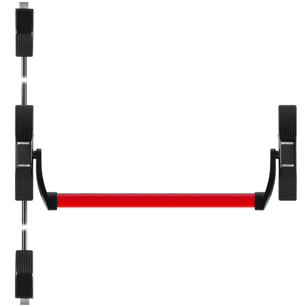 Ручка-штанга Fuaro (Фуаро) нажимная AP.1700C push-bar (ANTI-PANIC 1700С) с тягами для двухстворчатых дверей