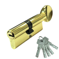 Механизм цилиндровый  ZС80 (40Cx40) РВ 5 ключей (золото)