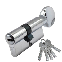 Механизм цилиндровый  ZС65 (30Cx35) CP 5 ключей (хром)