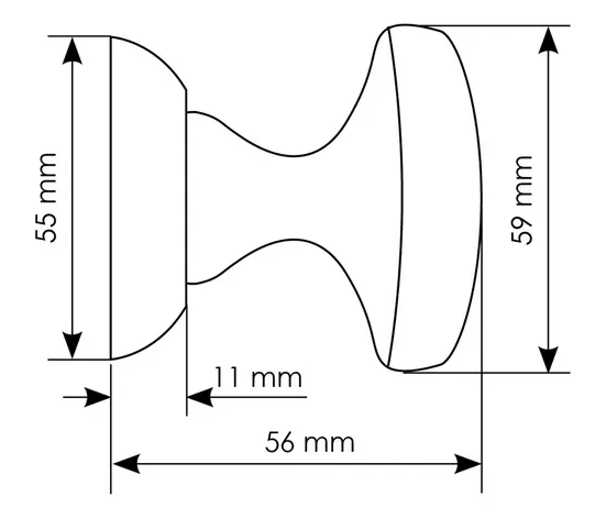 Ручка дверная круглая FOSTER MHR-1 AB на розетке, цвет - античная бронза