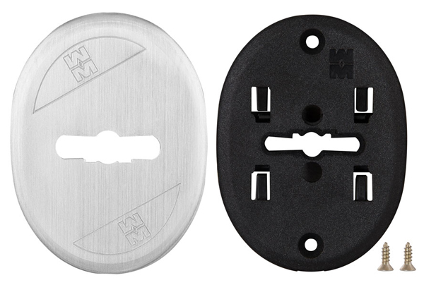Накладка Mottura (Моттура) на сувальдный замок овальная 95.323 (МАТОВЫЙ ХРОМ), 1 шт