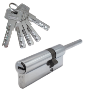 Механизм цилиндровый с длинным штоком  ZL90 (60x30) CP 5 ключей (хром)