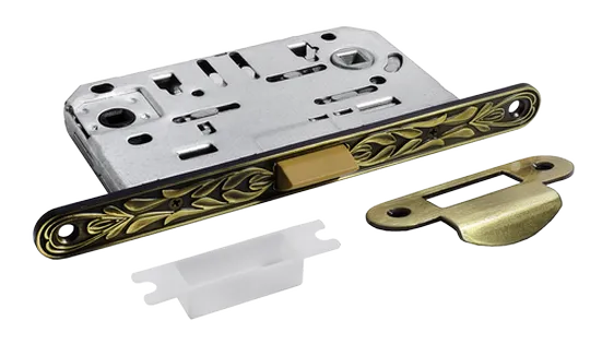 Замок  межкомнатный 1895P-U IB бесшумный многофункциональный, цвет итальянская бронза