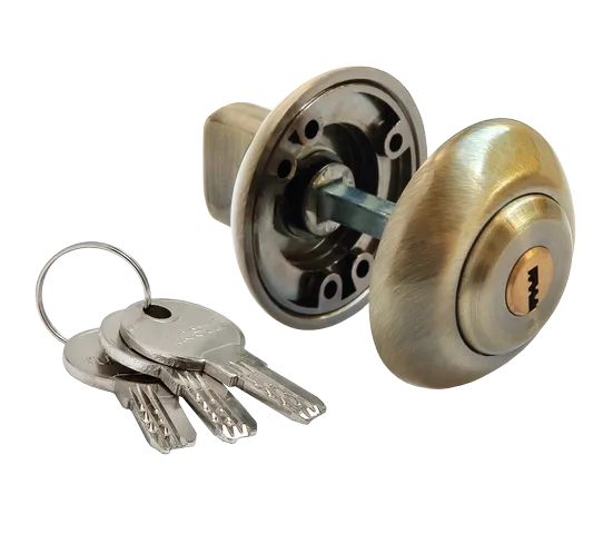 Завертка дверная MH-CYL AB с цилиндром, цвет античная бронза