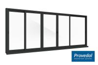 Окно раздвижное алюминиевое (3500ш х 1700в) Графит на балкон, дачу, террасу