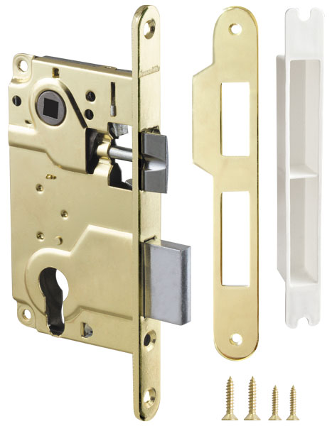 Корпус Armadillo (Армадилло) врезного замка c защёлкой METLH25-50 Box (LH 25-50) GP золото