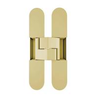 Петля скрытой установки с 3D-регулировкой Eclipse матовая латунь 3.0 с декоративными накладками E30200.02.23