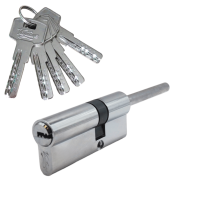 Механизм цилиндровый с длинным штоком  ZL80 (50x30) CP 5 ключей (хром)