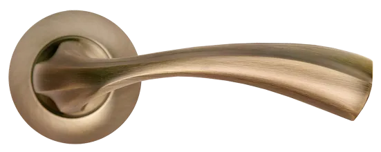 Ручка дверная СОН MH-15 MAB на круглой розетке цвет античная бронза, ЦАМ