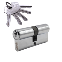 Механизм цилиндровый (5 ключей) V70-5 CP (хром)