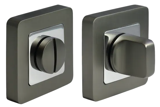 Завертка сантехническая MH-WC-S55 GR/PC квадратная цвет графит/хром