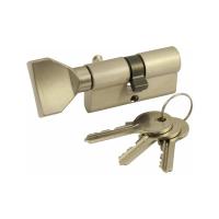 Vantage Цилиндр VC60-5(30х30)SN матовый никель ключ/вертушок