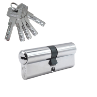 Механизм цилиндровый  Z80 (40x40) СР 5 ключей (хром)