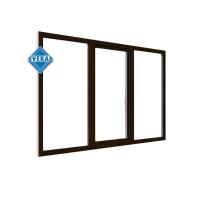 Трехстворчатое окно VEKA WHS 60 (1800ш х 1400в) двухкамерное, цвет Белый/Темно-коричневый