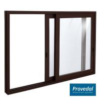 Окно раздвижное алюминиевое (1500ш х 2100в) коричневое на балкон, дачу, террасу