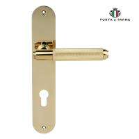 Дверная ручка на планке PORTA DI PARMA Exa Zig   PVD Полированное золото 2301.06.CYL