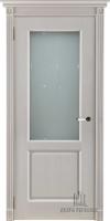 Дверь межкомнатная Селена массив эмаль слоновая кость остекленная