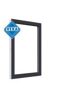 Глухое окно VEKA WHS 60 (600ш х 1500в) двухкамерное, цвет Белый/Антрацит