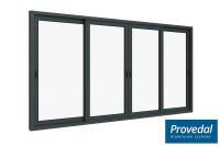 Окно раздвижное алюминиевое (2800ш х 1700в) Графит на балкон, дачу, террасу