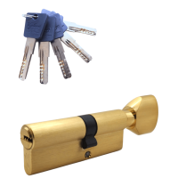 Механизм цилиндровый  PC80 (35Cх45) SВ 5 ключей (мат. золото)