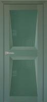 Дверь межкомнатная Перфекто (Perfecto) 103 покрытие soft touch зеленый бархат остекленная