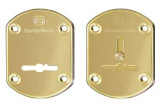 Накладки Guardian (Гардиан) сувальдные &quot &quot латунь ГЛ 21 /пара/, объемная /123:471/