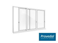 Окно раздвижное алюминиевое (1800ш х 1200в) белое на балкон, дачу, террасу