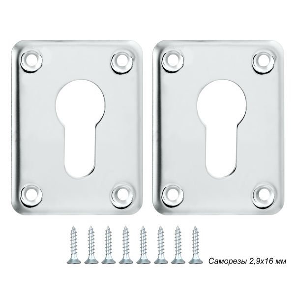 Декоративная Punto (Пунто) накладка ESC083-SS (нержавейка) на цилиндр (1 пара) &quot 1&quot