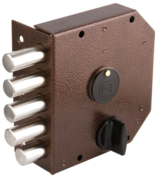 Замок Guardian (Гардиан) накладной ЗВ 20.05 левый (5 кл. ЗК.503Н-02) ЗД без ответной планки. /120:501/