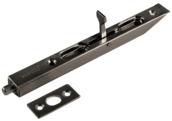 Шпингалет дверной L160 BN, цвет черный никель, сталь