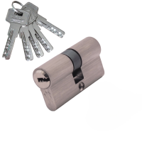 Механизм цилиндровый  Z70 (35x35) SN 5 ключей (мат. никель)