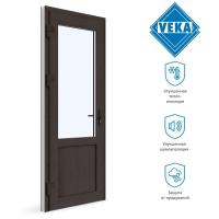 Пластиковая входная дверь VEKA WHS 60 ( 850ш х 2100в ) двухкамерная, Белый/Темно-коричневый dveri6199