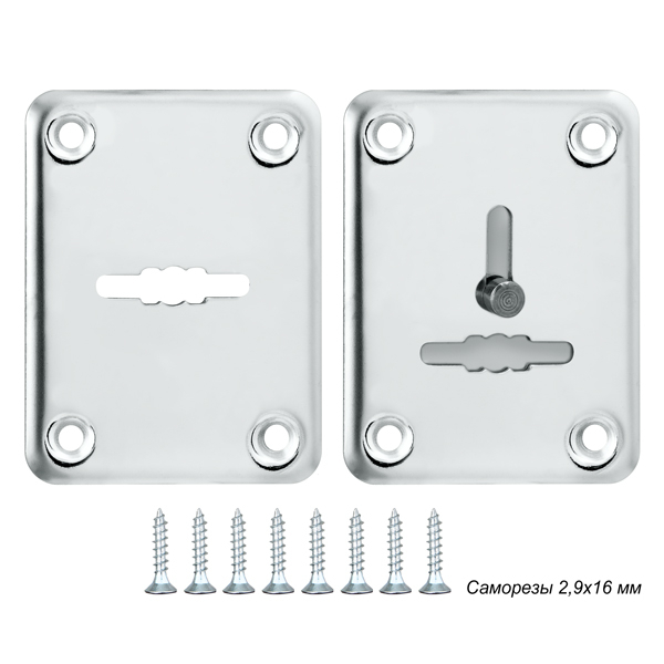 Декоративная Punto (Пунто) накладка ESC081-SS (нержавейка) на сув. замок (1 пара) &quot 2&quot