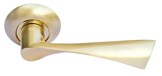 Ручка дверная КАПЕЛЛА MH-01 SG на круглом основании, цвет мат. золото