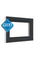 Фрамужное окно VEKA WHS 60 (800ш х 500в) двухкамерное, цвет Белый/Антрацит