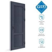 Пластиковая входная дверь VEKA WHS 60 ( 800ш х 2000в ) двухкамерная, Белый/Антрацит dveri4108