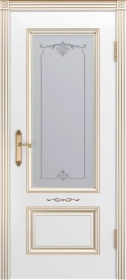 Межкомнатная дверь «Аккорд В1 ДО» 2000 x 600 belyyspatinoyzoloto