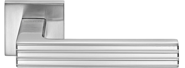 Ручка дверная MAGLEV MH-52-S6 SC раздельная на квадратной розетке, цвет матовый хром, ЦАМ Light