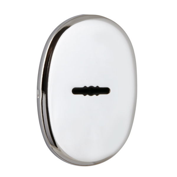 Накладка Fuaro (Фуаро) на сувальдный замок ESC.S-auto.ECO/OV.477 (ESC 477 eco) с авт. шторками CP хром