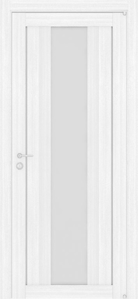 Дверь межкомнатная LIGHT 2191 экошпон капучино велюр остекленная 600x2000 Белый