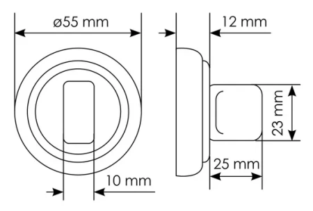 Завертка сантехническая MH-WC-CLASSIC PC на круглой розетке цвет хром