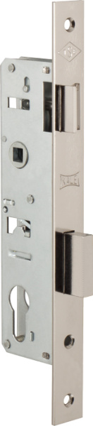 Корпус Kale kilit (Кале килит) узкопрофильного замка с защёлкой 153 (25 mm) w/b (никель)