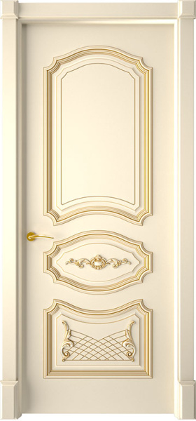 Дверь межкомнатная Багет 5/1 эмаль и лак эмаль слоновая кость 600x2000 5 1