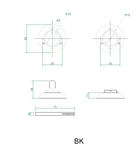 Накладки санузловые BKBL (черный)