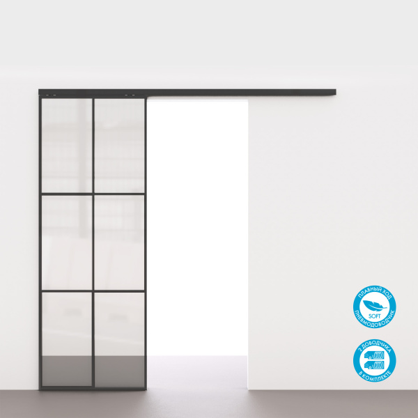 Комплект Armadillo (Армадилло) для раздвижных профильных дверей SLD.Comfort-PRO.SET2.PROF soft close/80